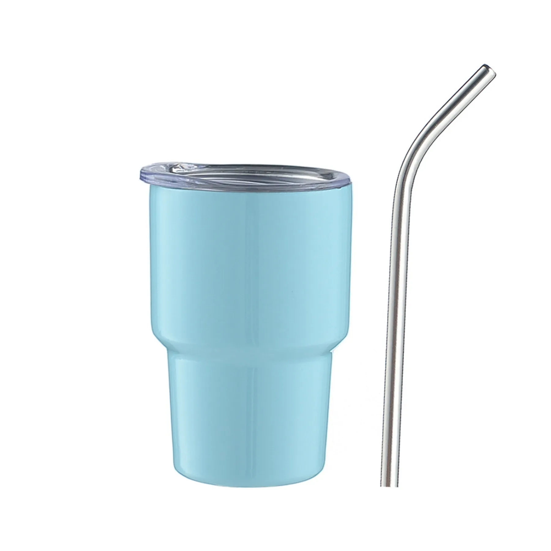 3 Oz. Stainless Steel Insulated Mini Shot Tumbler with Straw 12
