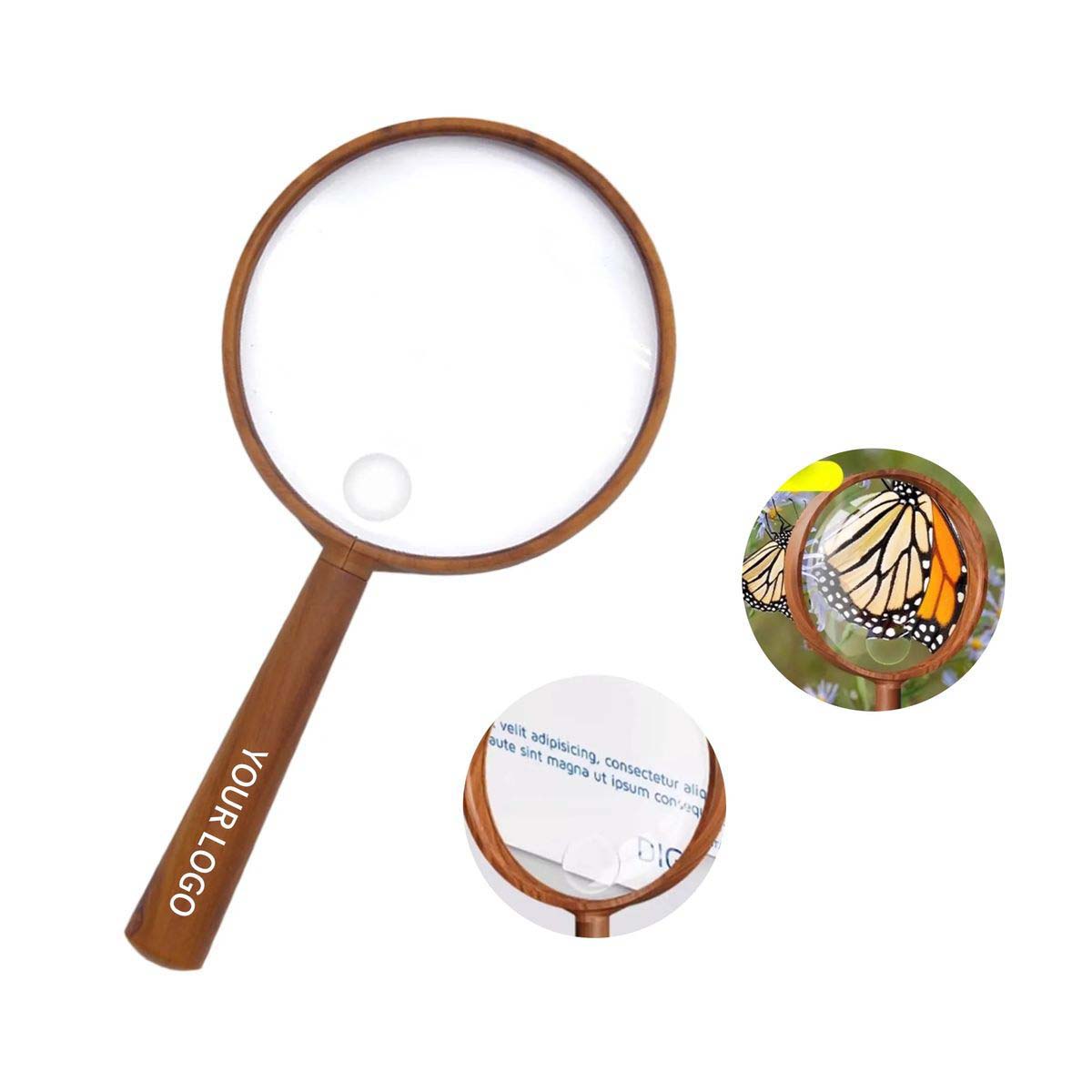 High Magnification HD Magnifying Glass with Wood Grain 3