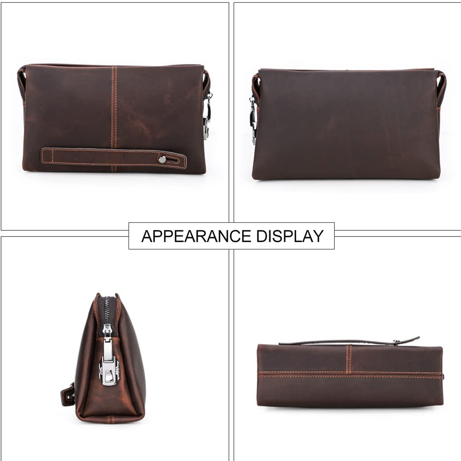Genuine Leather Clutch Purse Bag For Man 5