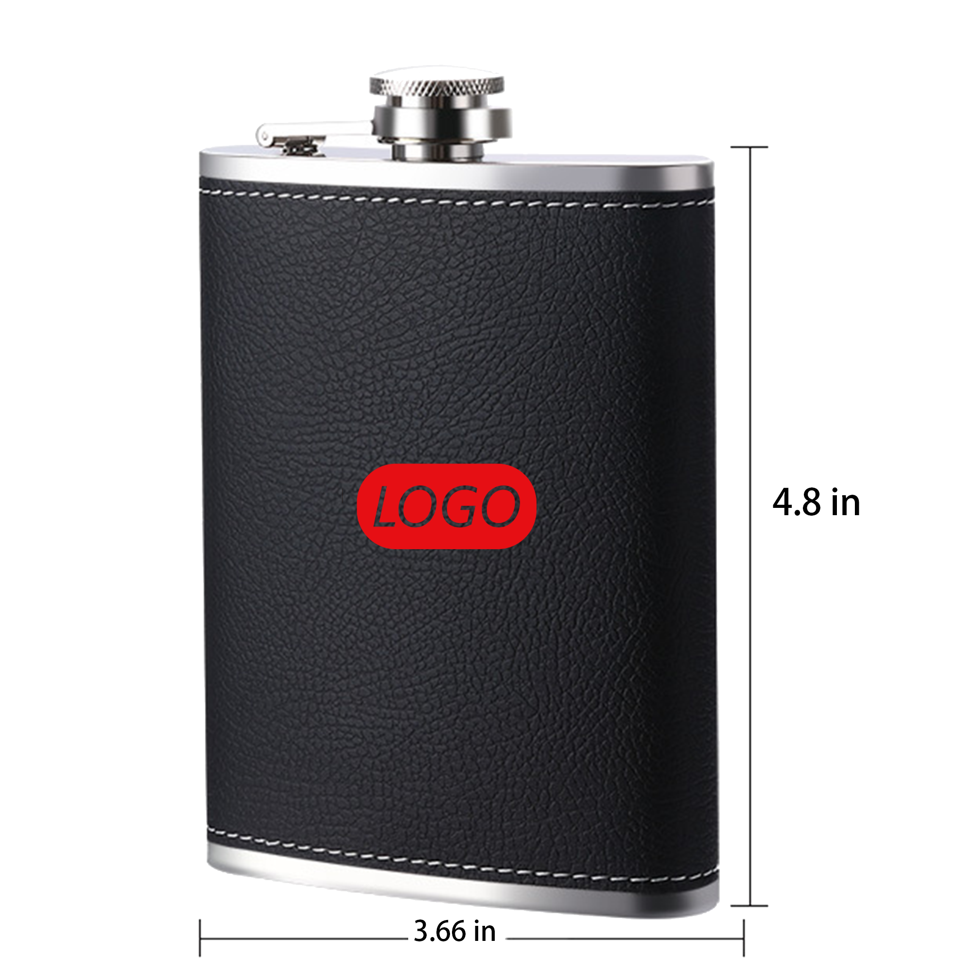 8oz Stainless Steel Flask, custom water bottle with logo imprint 2