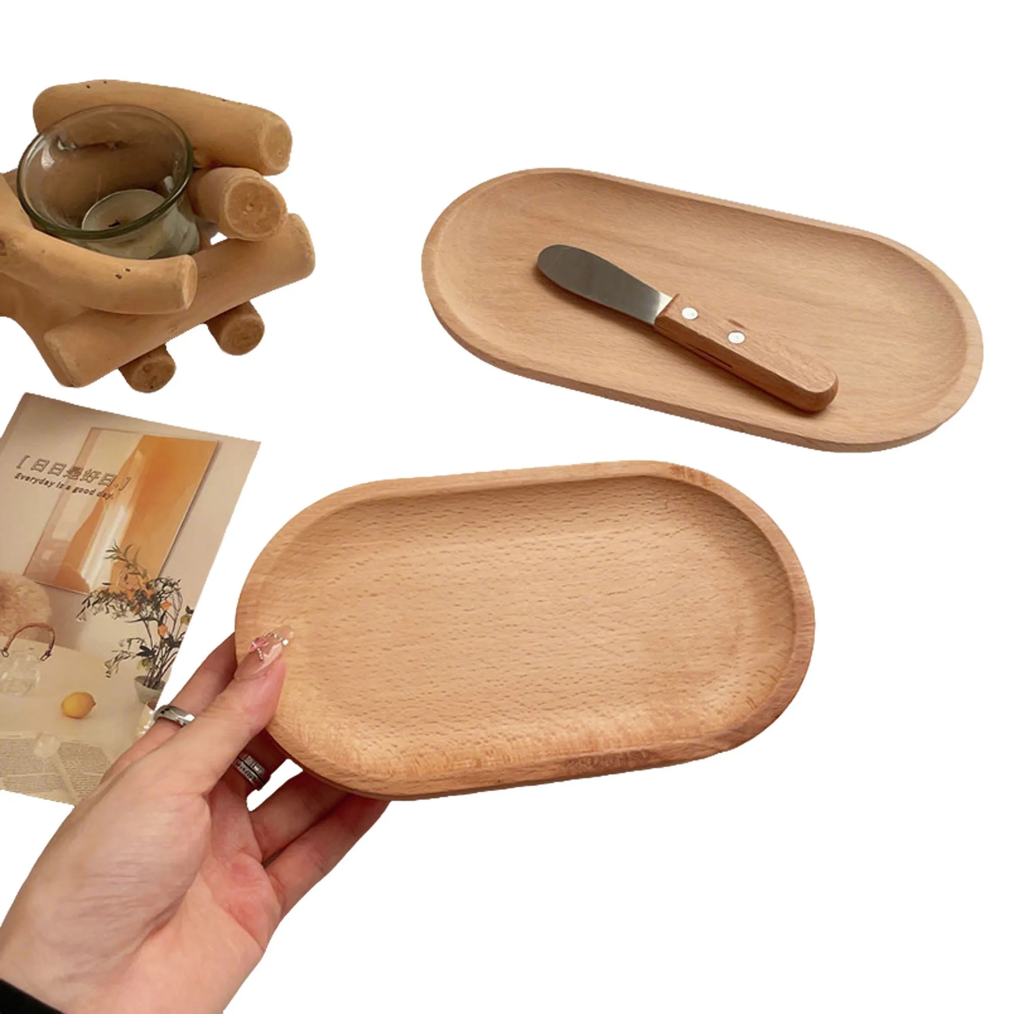 7.87" Wooden Dim Sum Tray 3