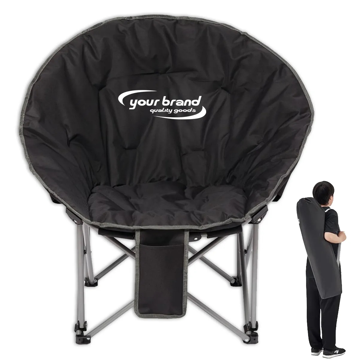 Folding Moon Chair ( 400lbs Capacity) - Personalization 3