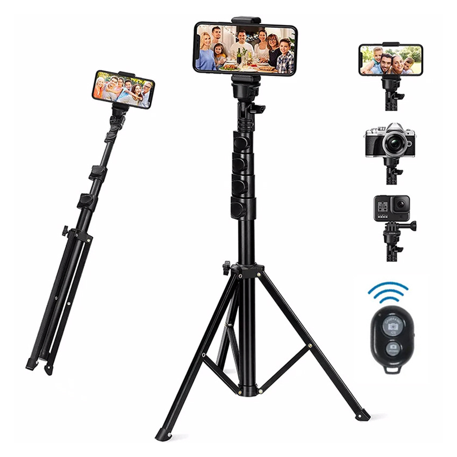 Portable Aluminum Telescoping Phone Tripod Stand 9