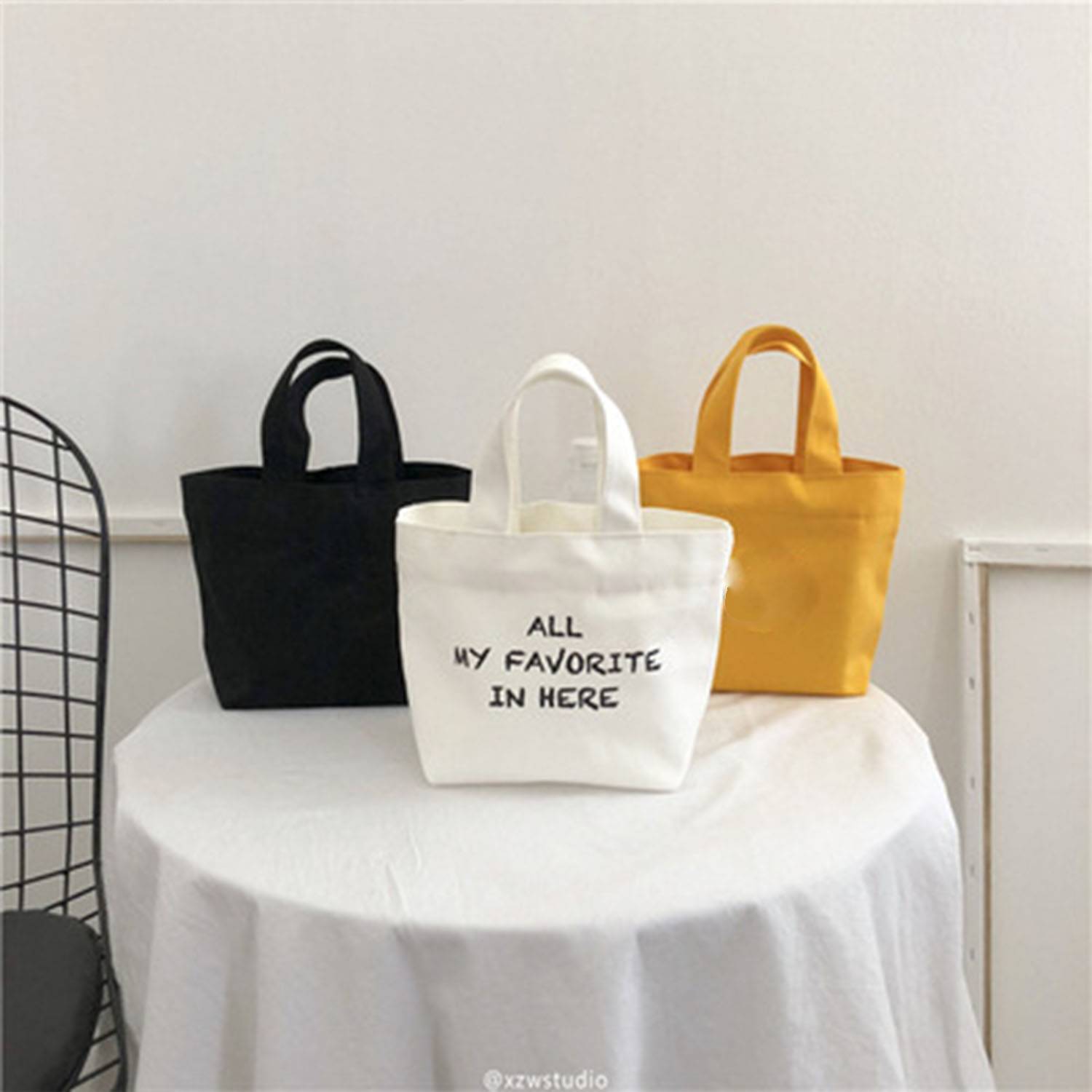 Canvas Shopping Gift Storage Packaging Handheld Bag, custom tote bag with logo imprint 1