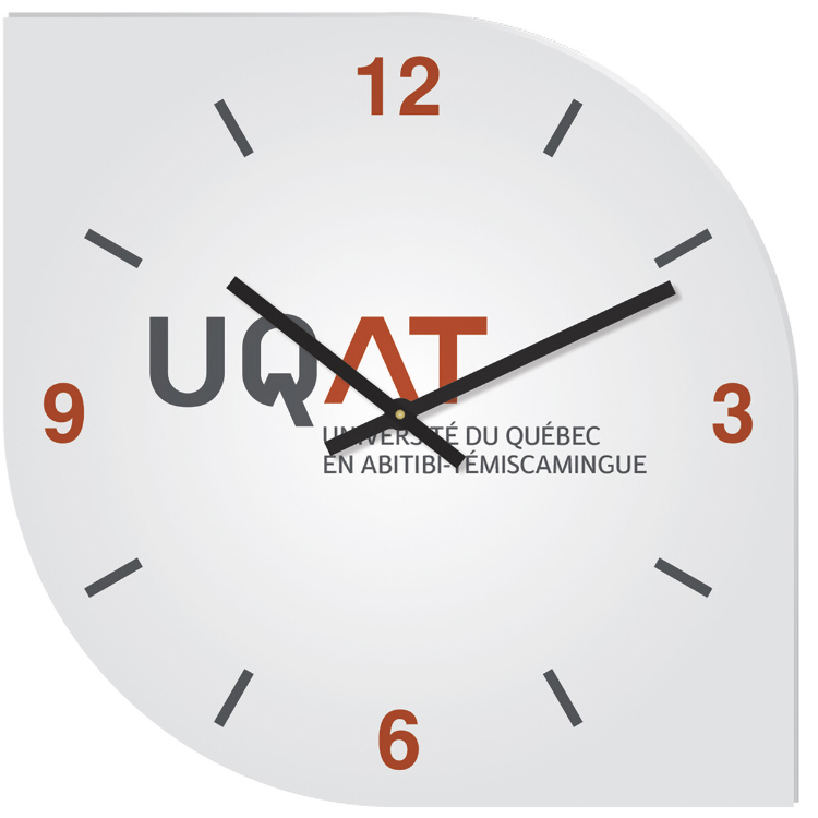 Custom White Acrylic Clock with Full Colour Imprint 3