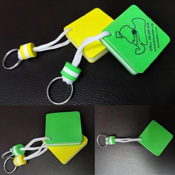 Square EVA Foam Floating Keychain 4