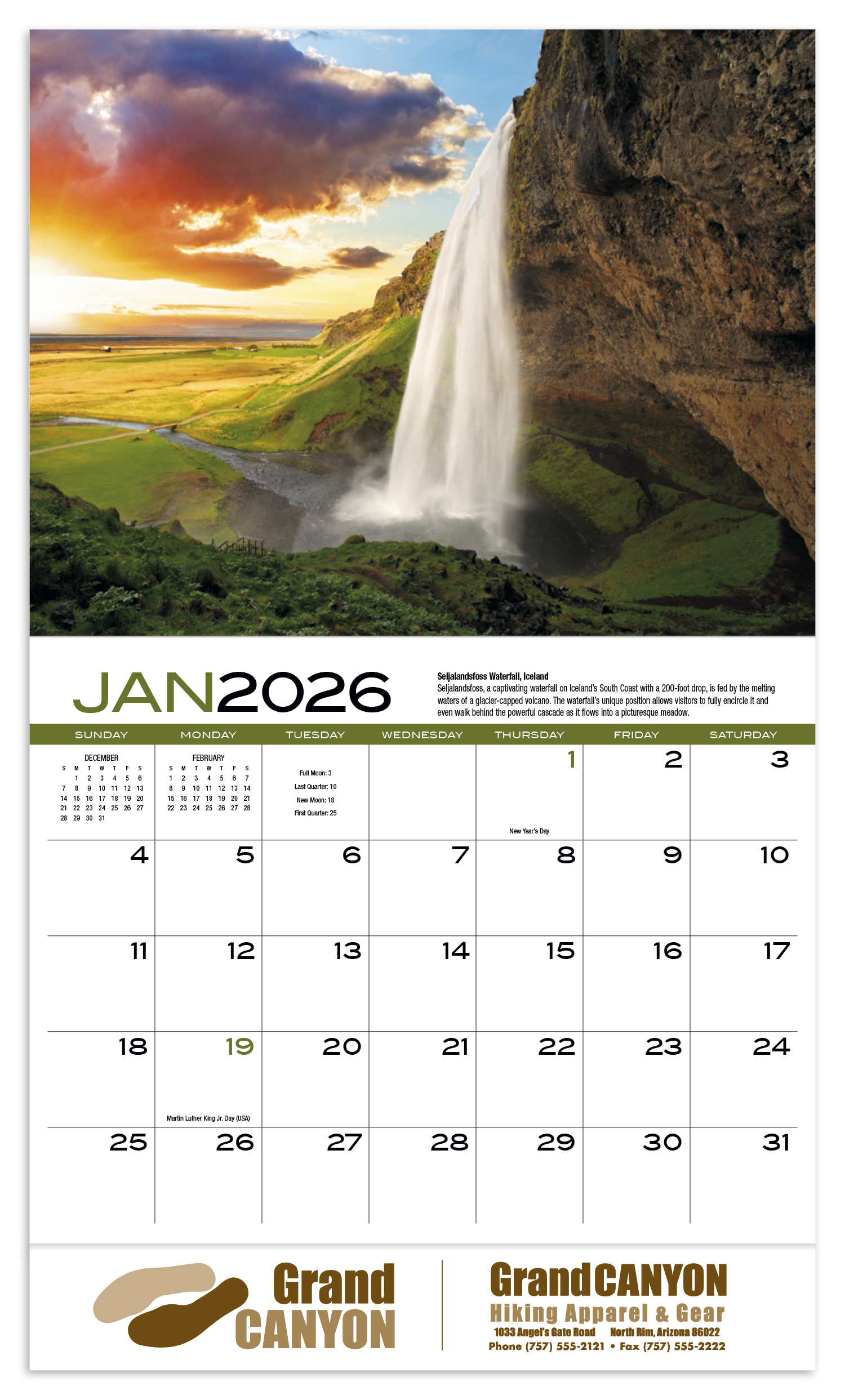 HotLine® Products Earth Appointment Calendar - Stapled 53