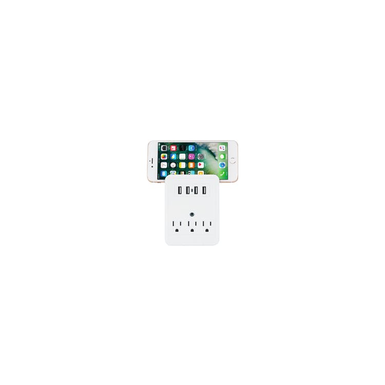 Triple Outlet Surge Protector with 4 USB Ports 2