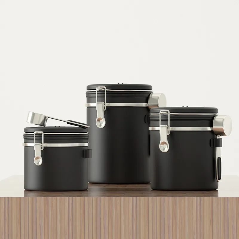 Stainless Steel Airtight Canister with Spoon 7