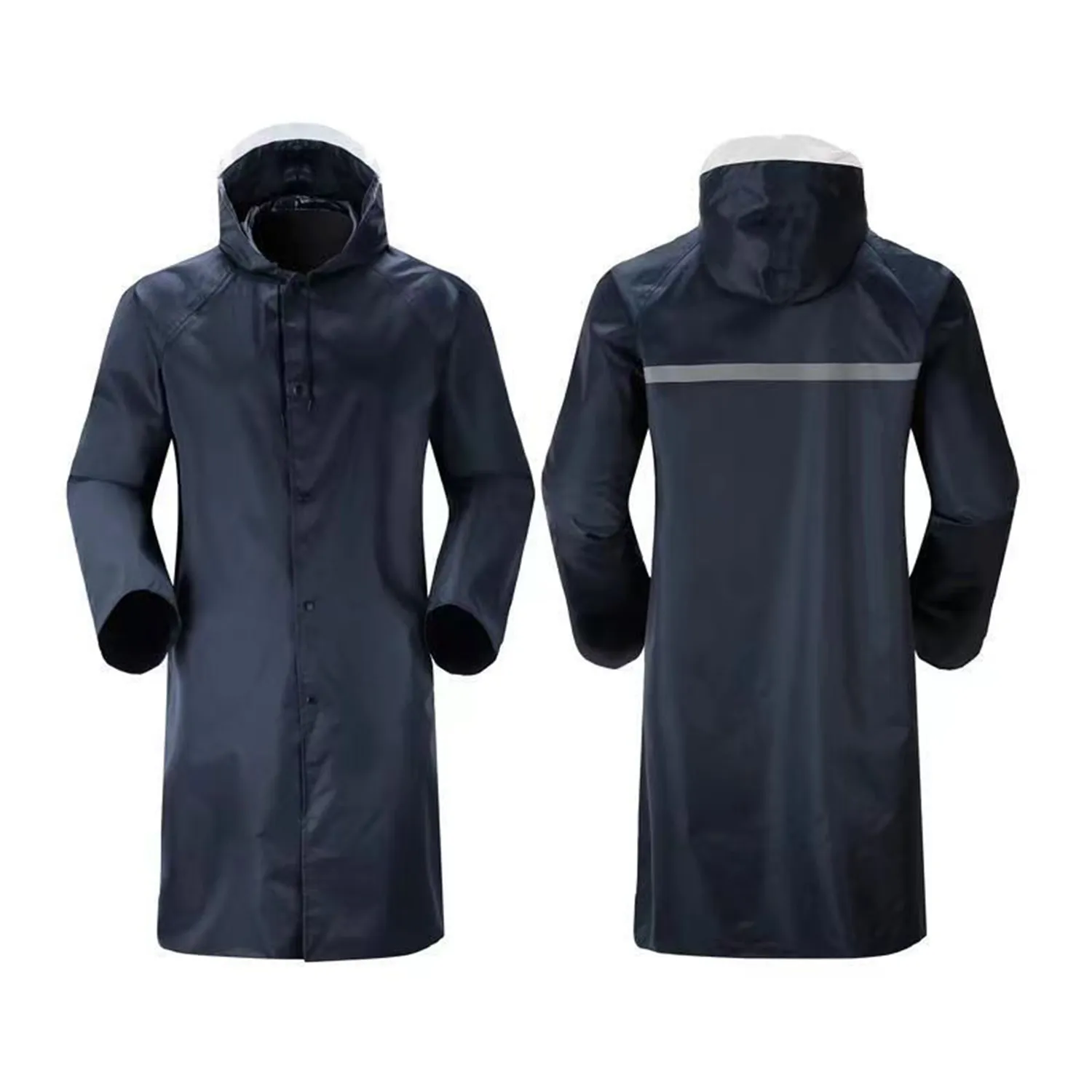 Long Hooded Waterproof Raincoat Poncho 2
