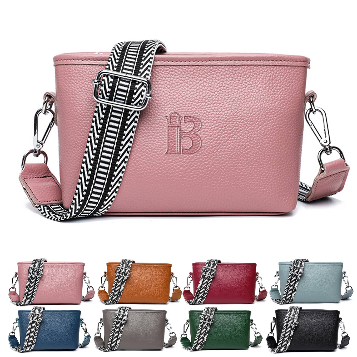 Genuine Leather Messenger Crossbody Bag 8