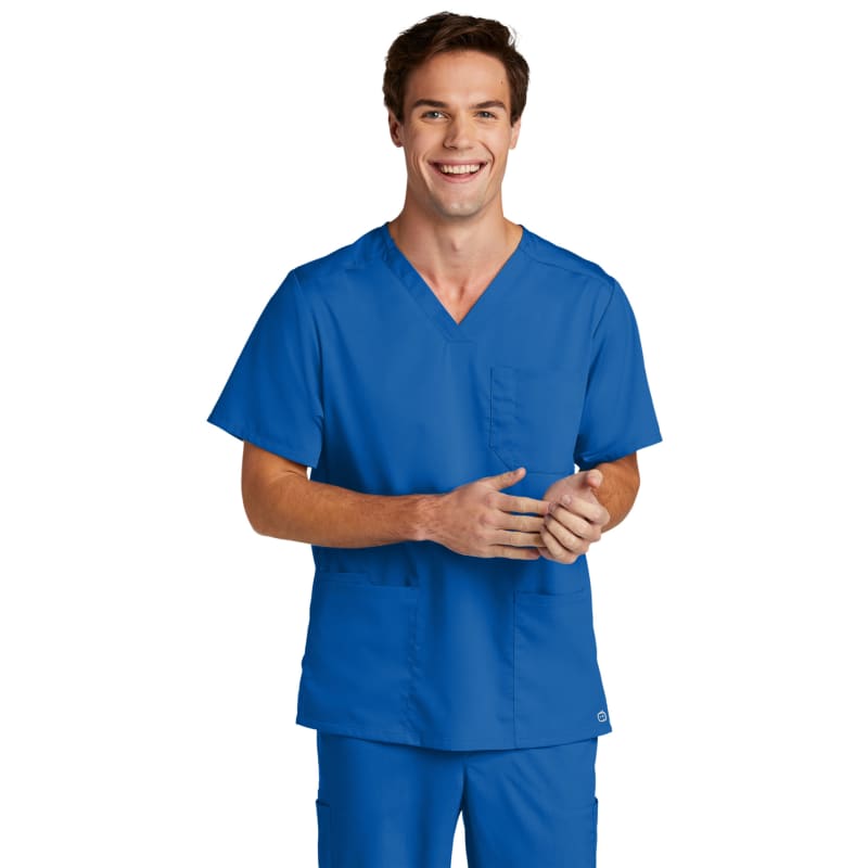 WonderWink Men's Premiere Flex V-Neck Top 25