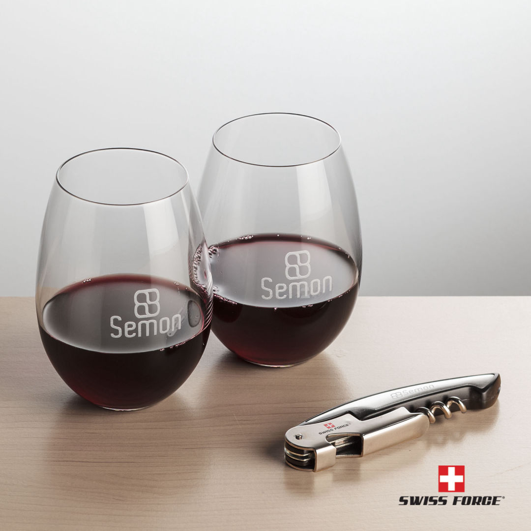 Swiss Force® Opener & Carlita Stemless Wine 3