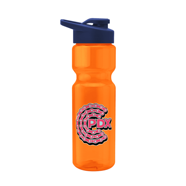 Blazer 28oz Transparent Bike Bottle w/Drink-thru Lid 880