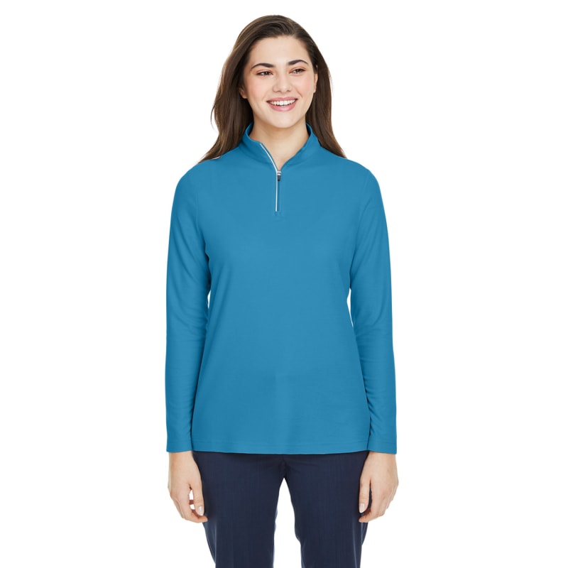 CORE365 Ladies' Fusion ChromaSoft™ Pique Quarter-Zip 37