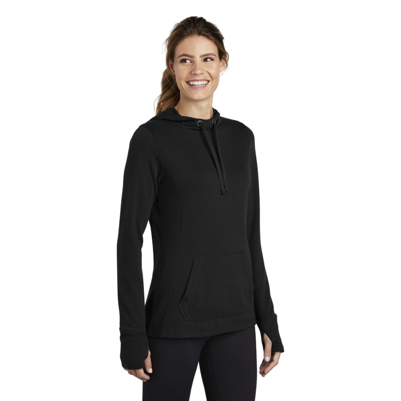 Sport-Tek Women's PosiCharge Tri-Blend Wicking Fleece Hooded Pullover. 13