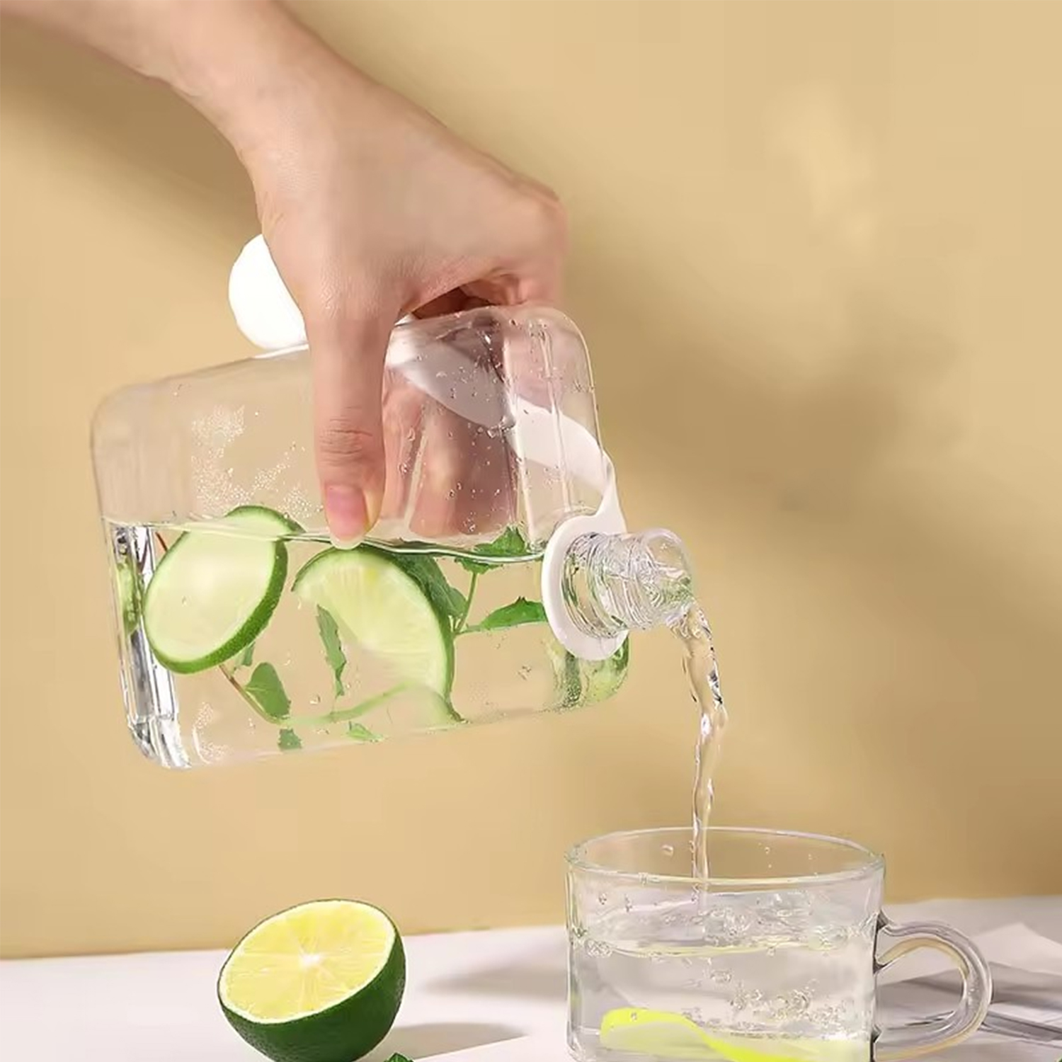 Clear Flat Sports Water Bottle 6