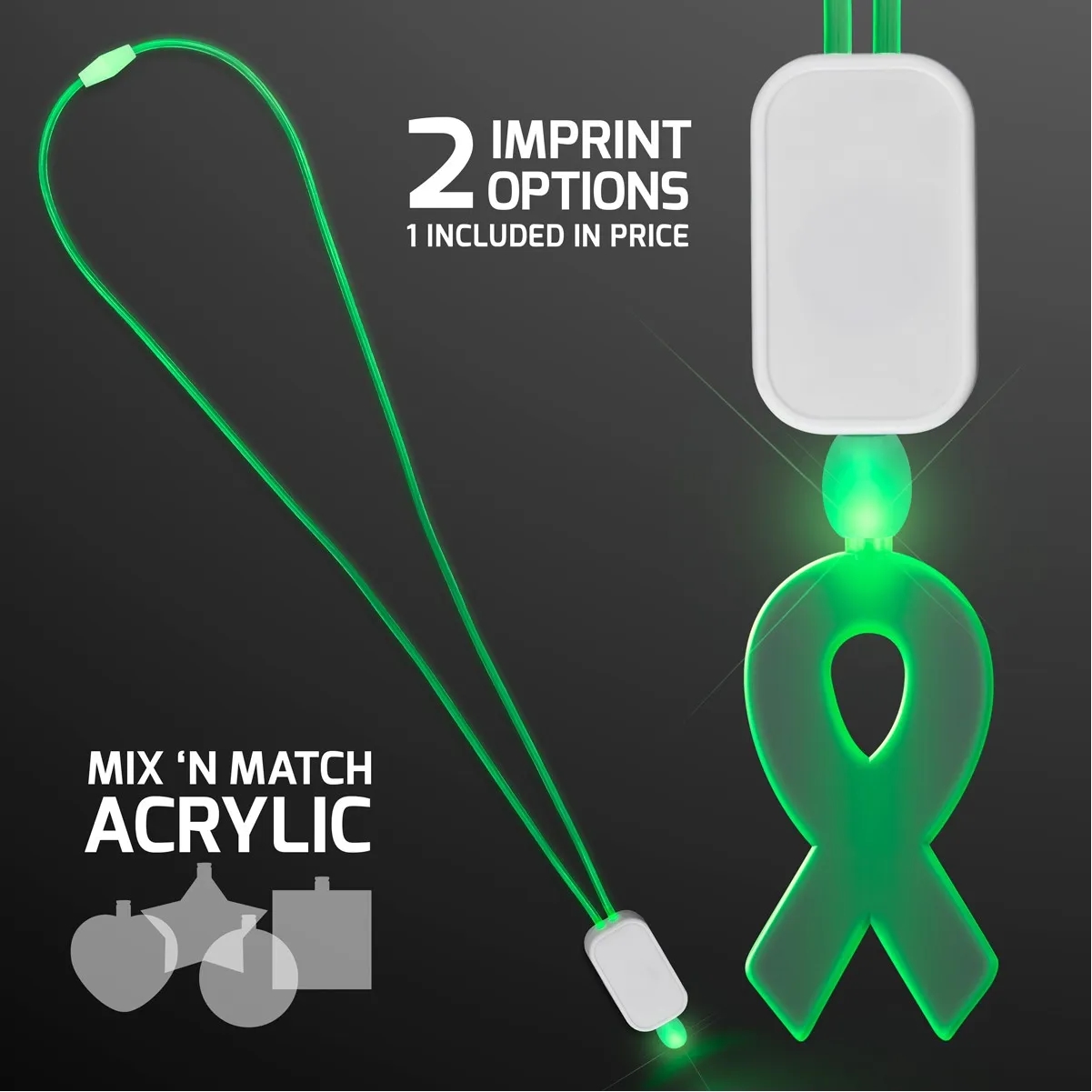 Light-up acrylic ribbon LED necklace 3