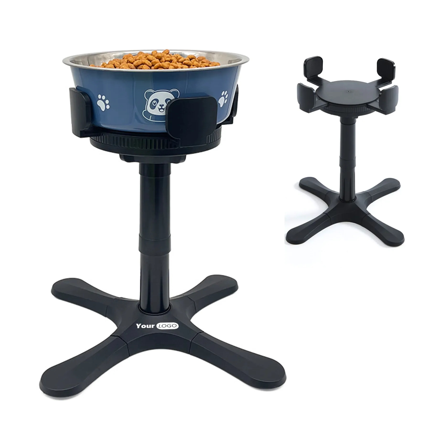 Abs Adjustable Height Bracket Dog Bowl 4