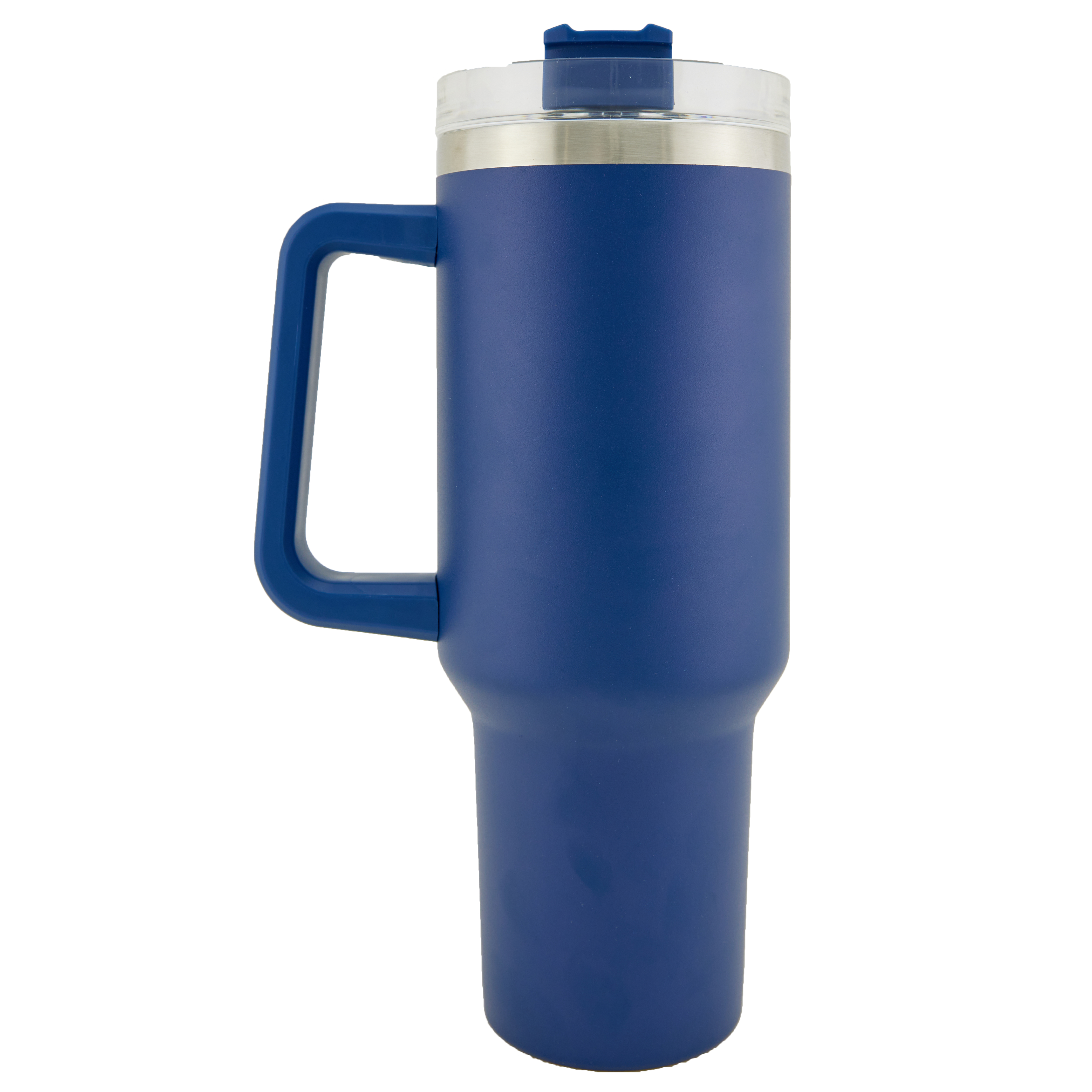 Scenesetter 40oz Double Wall Stainless Steel Vacuum Insulated Tumbler with Handle and Straw (Blue)