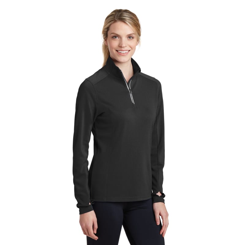 Sport-Tek Women's Sport-Wick Textured 1/4-Zip Pullover. 10