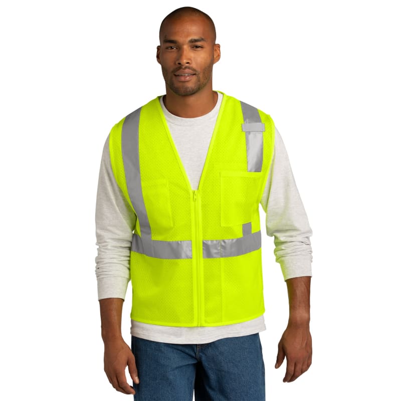 CornerStone ANSI 107 Class 2 Mesh Zippered Vest. 7