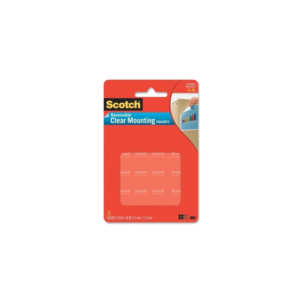 Adhesive Mounting Squares - Removable 0.69" x 0.69" Clear 2