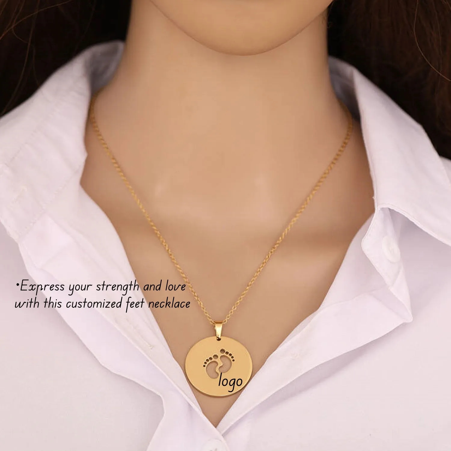 Custom Baby Feet Necklace for Mom Gifts 2