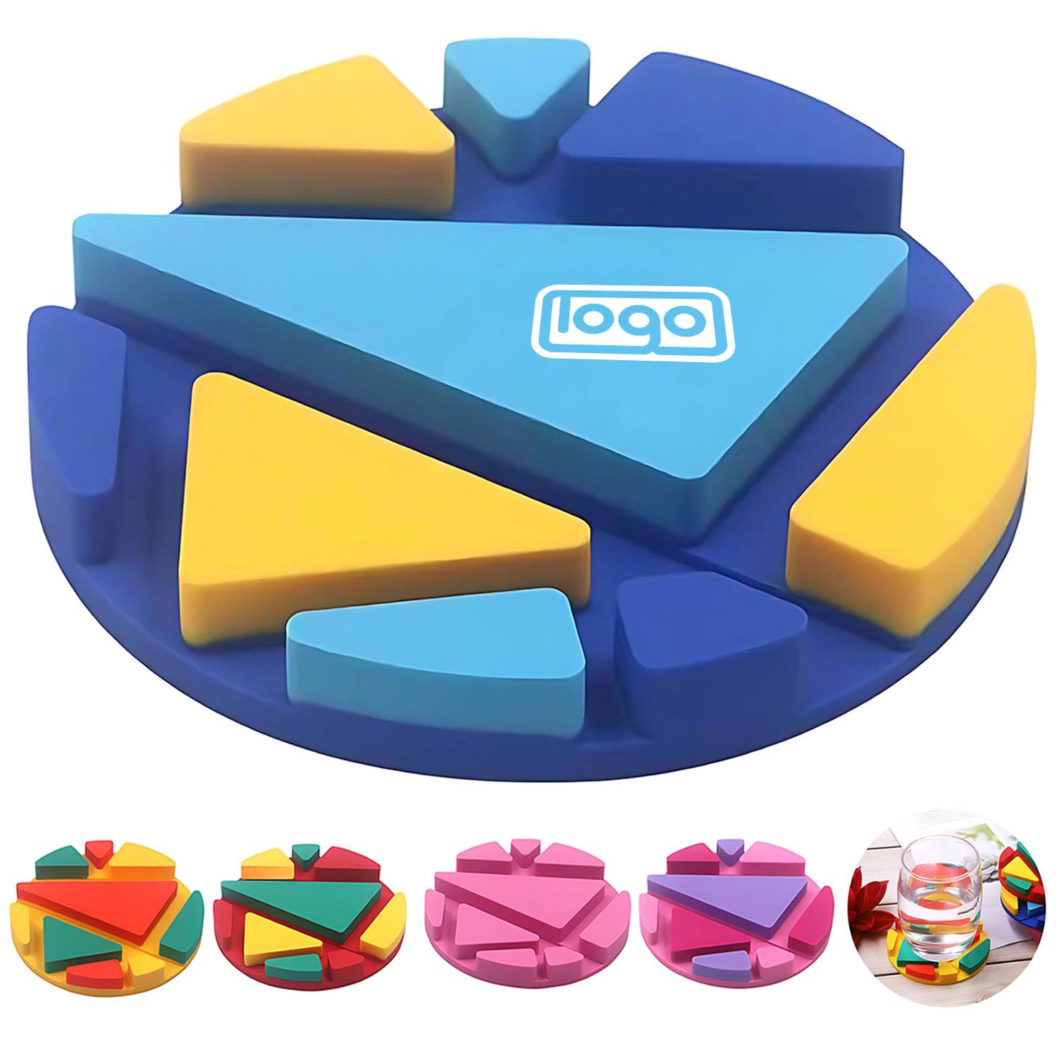 2-in-1 Rotatable Silicone Phone Stand & Drink Coaster 1