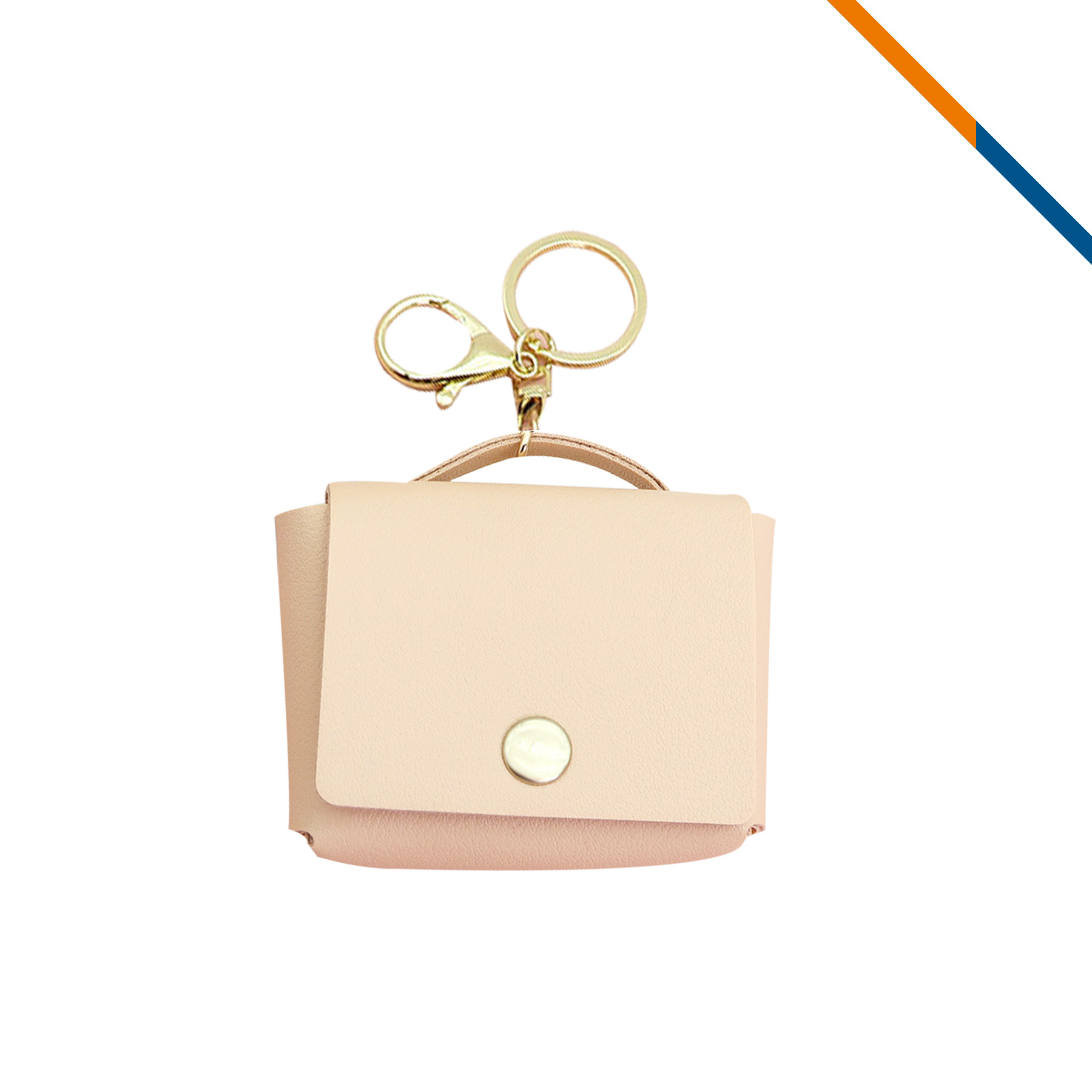 Clipu Mini PU Leather Square Coin Purse Keychain 9