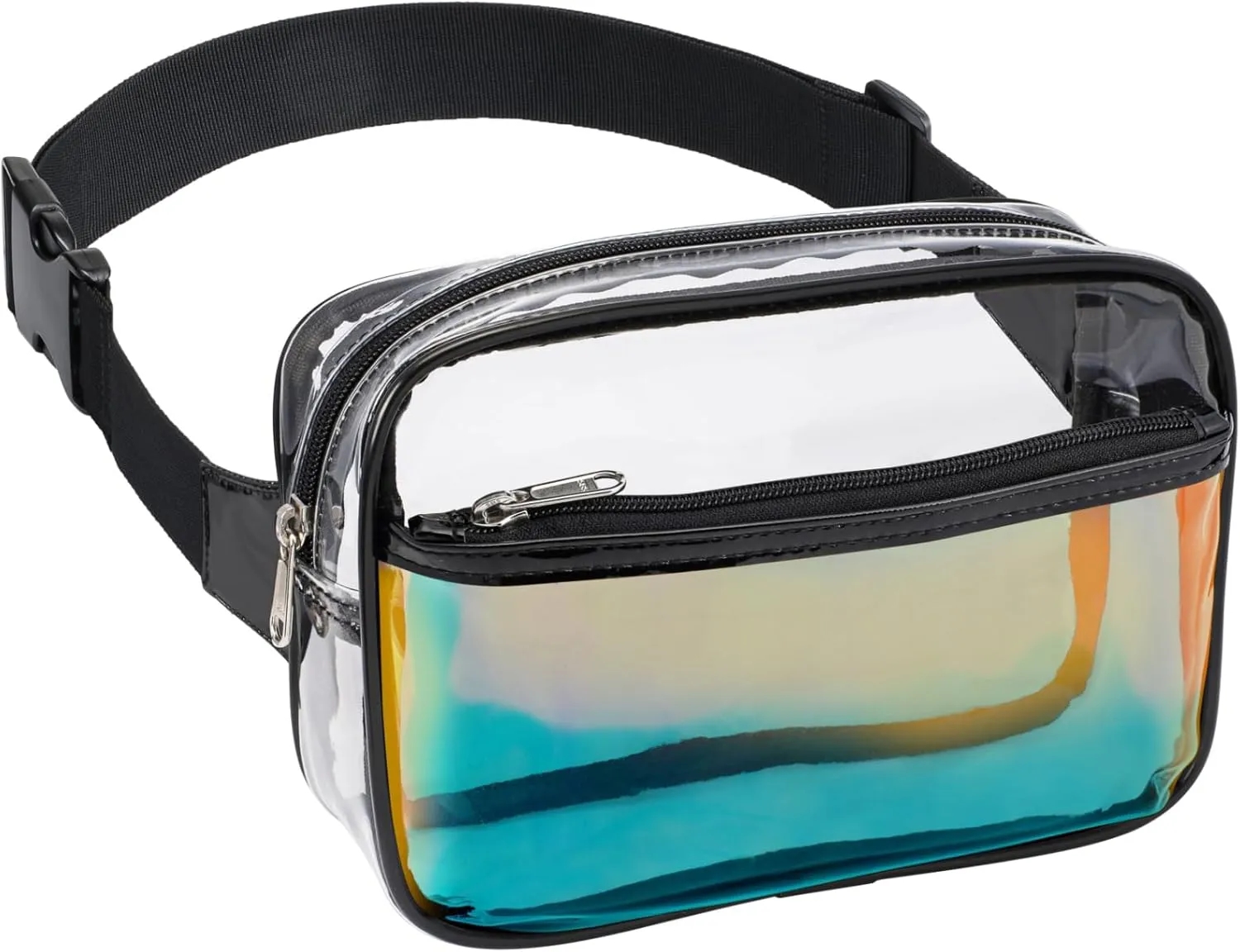 Holographic PVC Clear Waterproof Double Zipper Bag 6