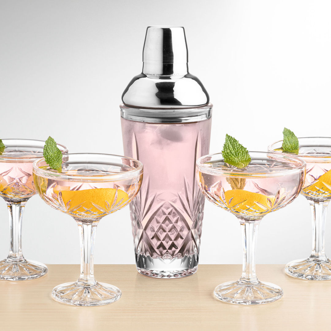 Brinkley Shaker & Cocktail Coupe Set 5