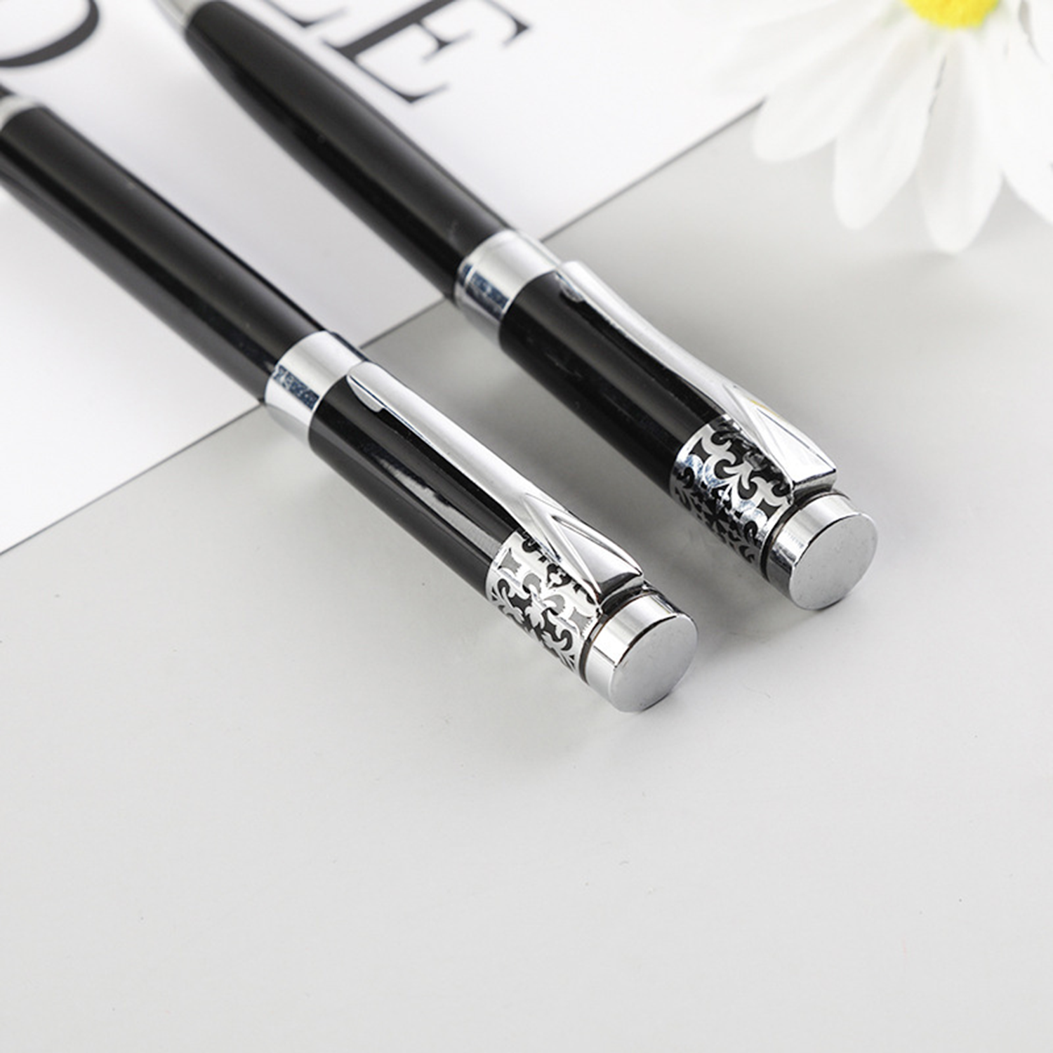 Business Writing Black Metal Ballpoint Pen 5