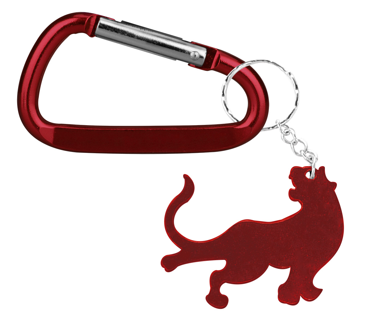 Tiger / Leopard shape bottle opener with key chain & Carabiner 2