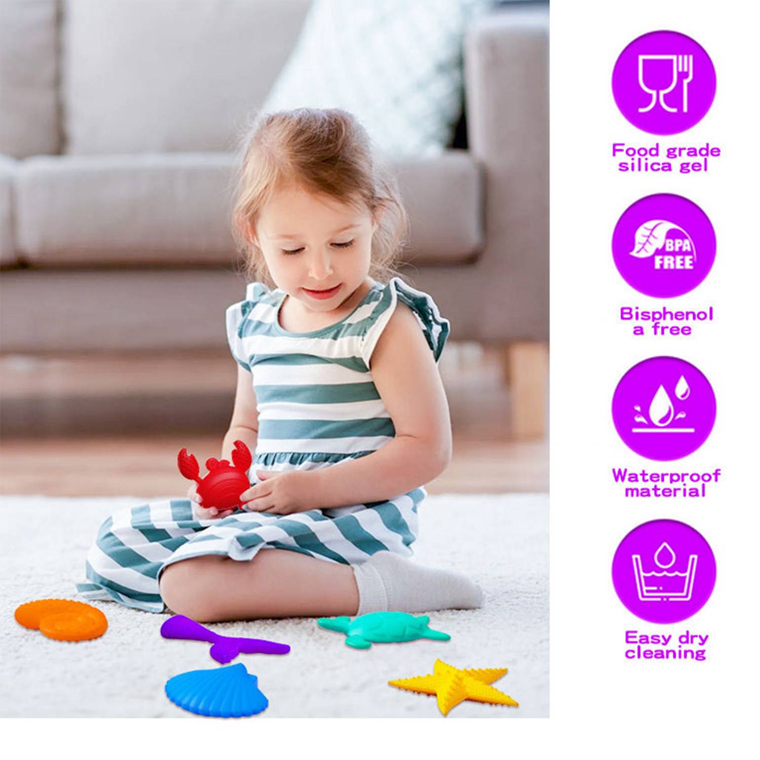 Sensory Silicone Stress Relief Toys 6pcs/set 3