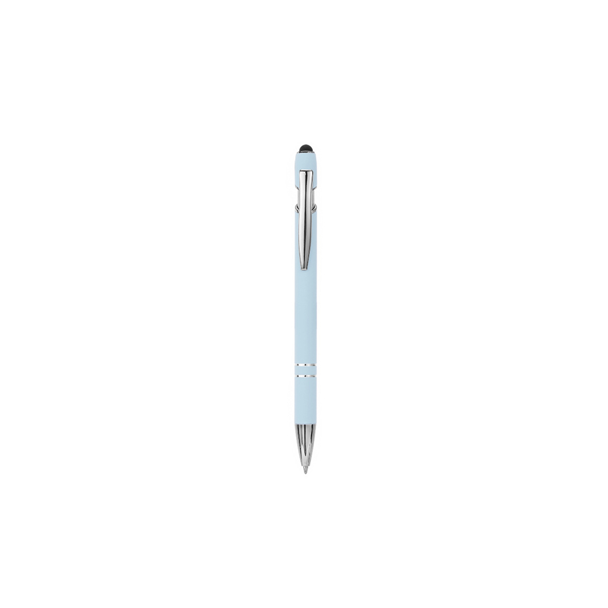 Aluminum Stylus Pen With Rubberized Finish And Plunger Action 24
