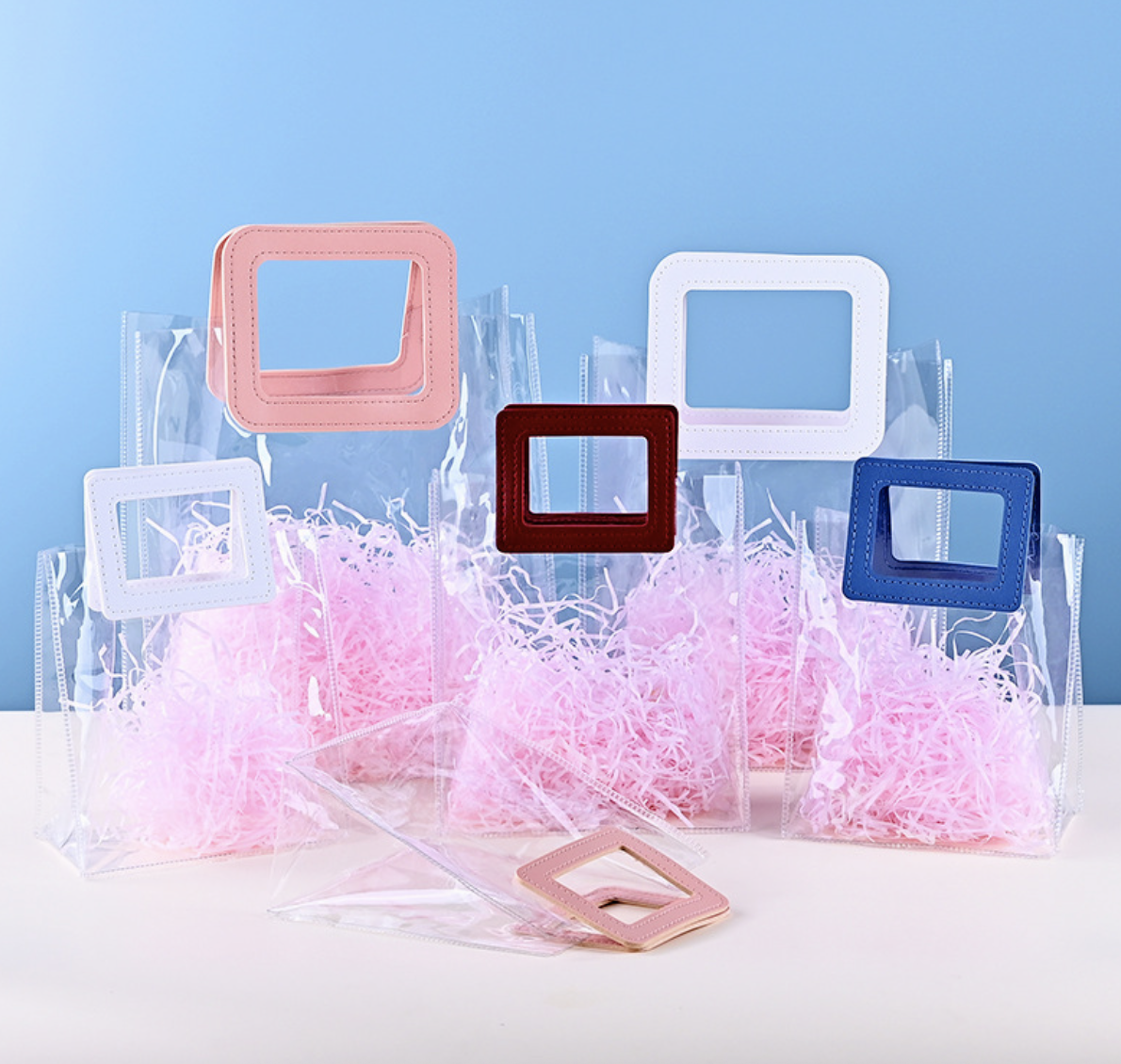 Square Handle Clear Handbag 8