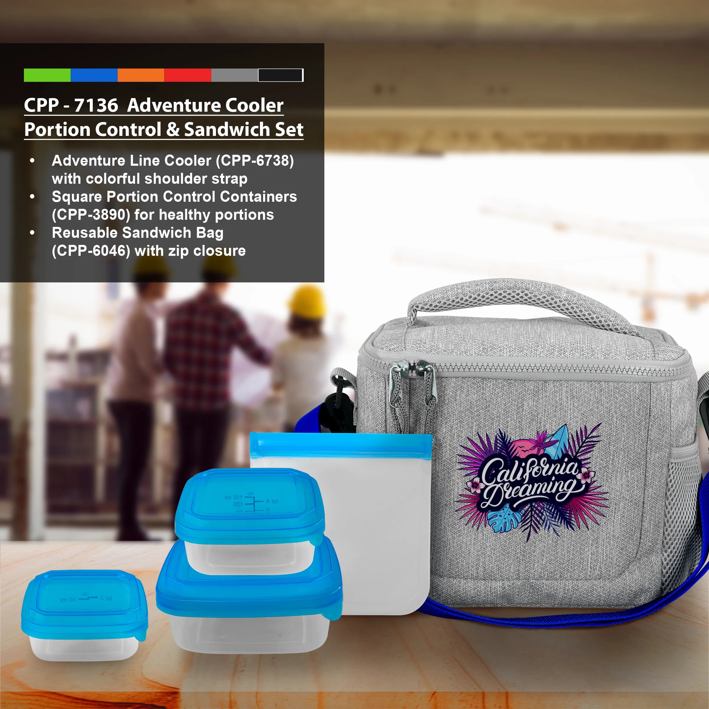 Adventure Cooler Portion Control & Sandwich Set 6