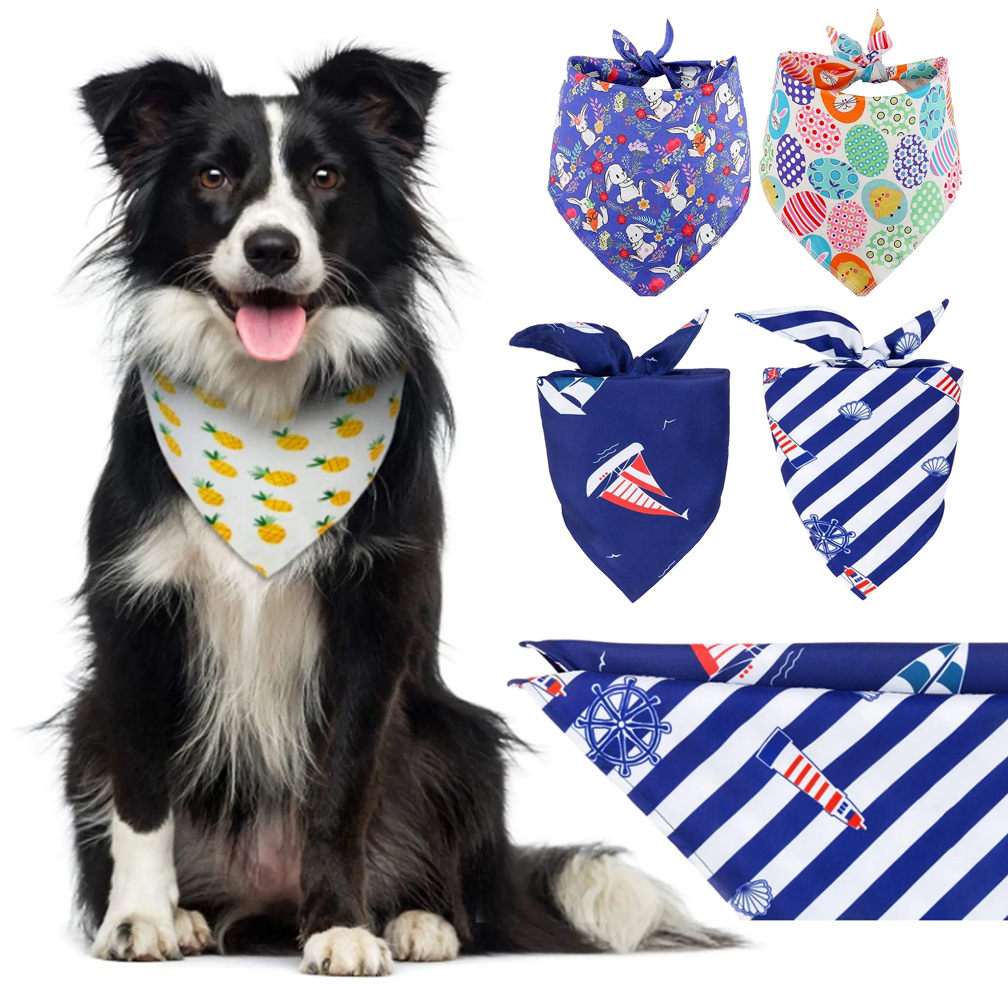 Graphic Print Triangle Pet Bandana 6