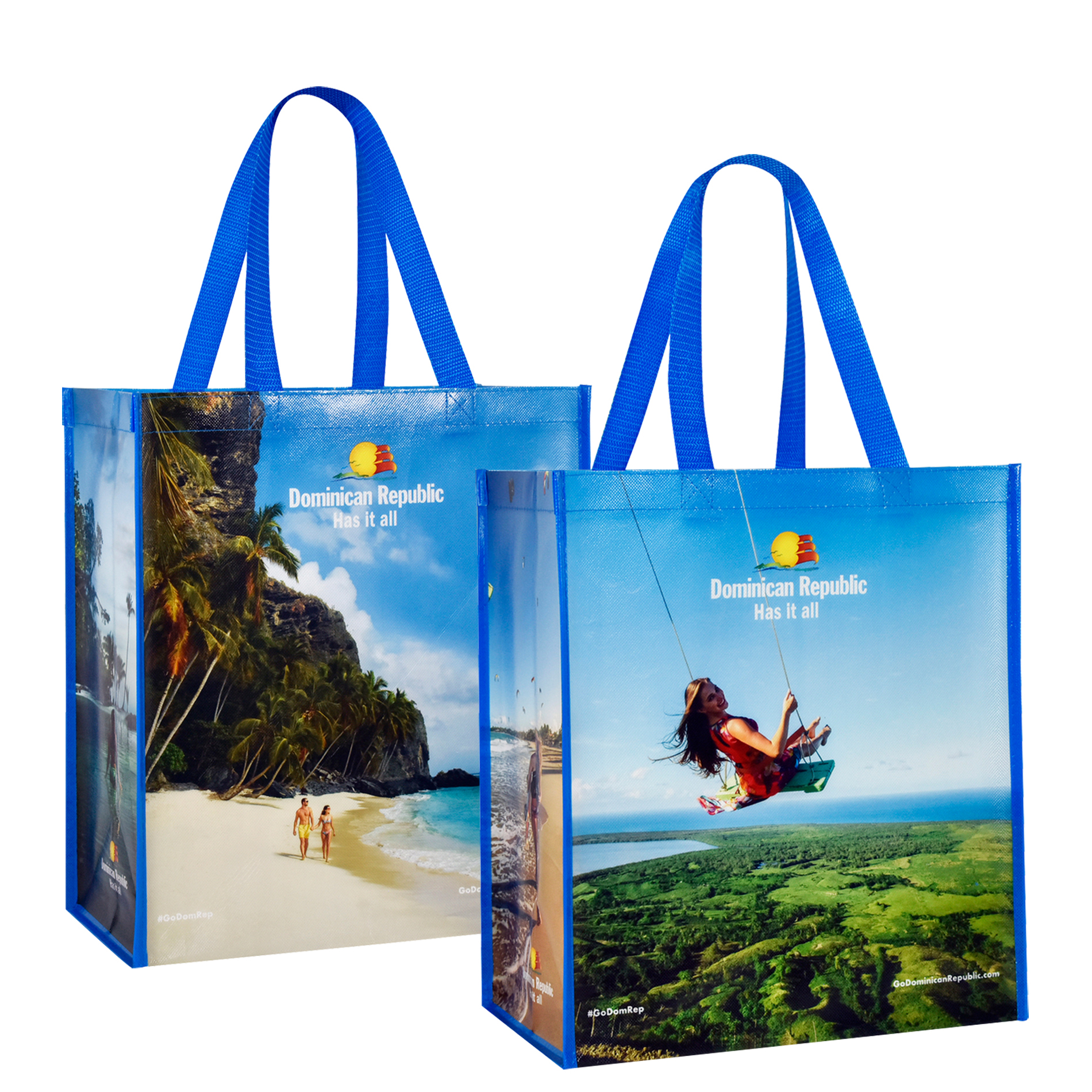 Custom 140g Double Laminated Non-Woven Tote Bag 13"x15"x8" 1