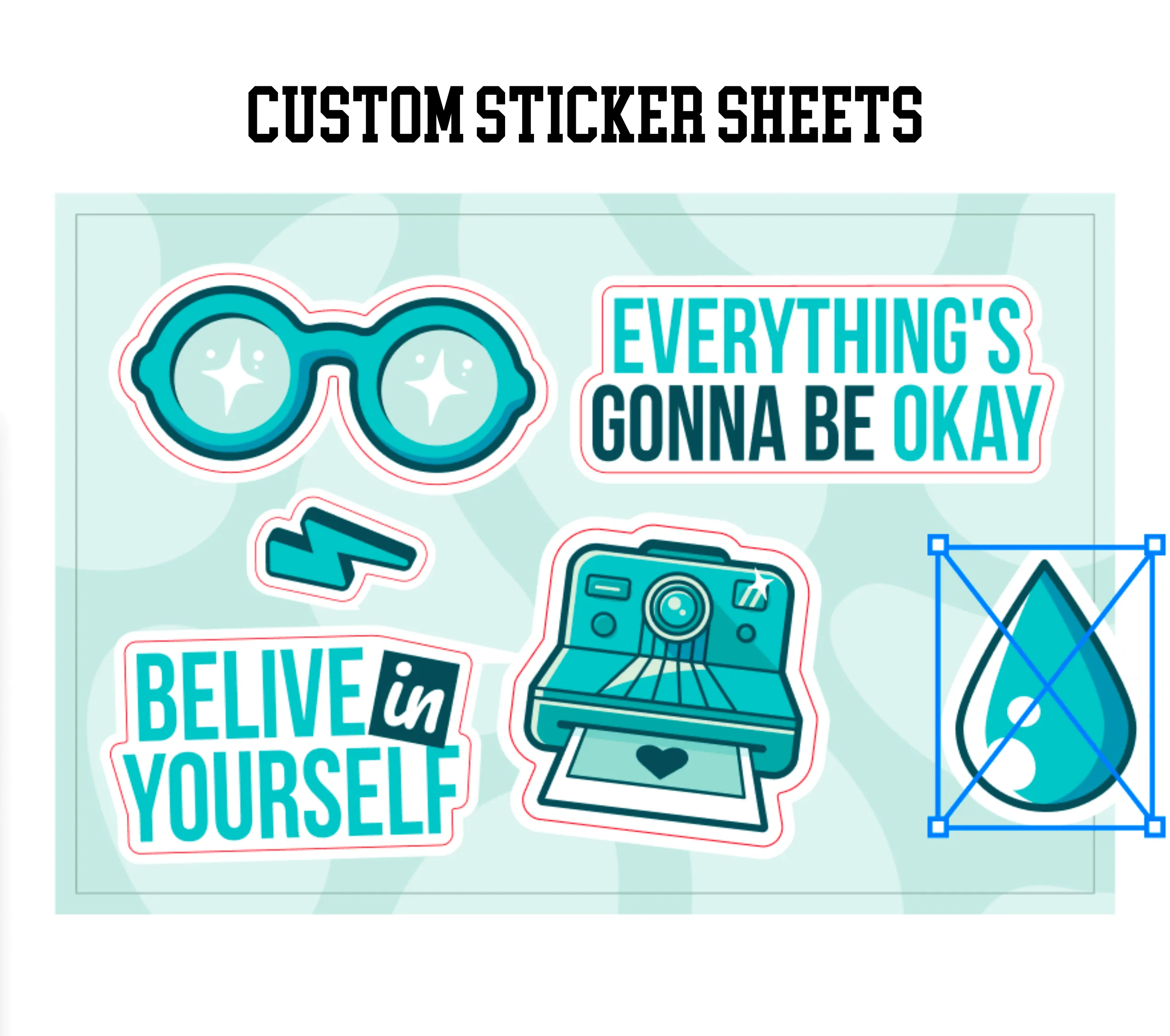 6"x4" Sticker Sheets with Matte Finish 1
