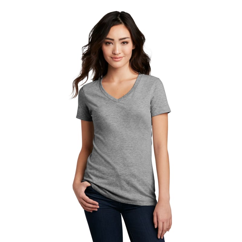 District Women's Perfect Blend CVC V-Neck Tee. 83