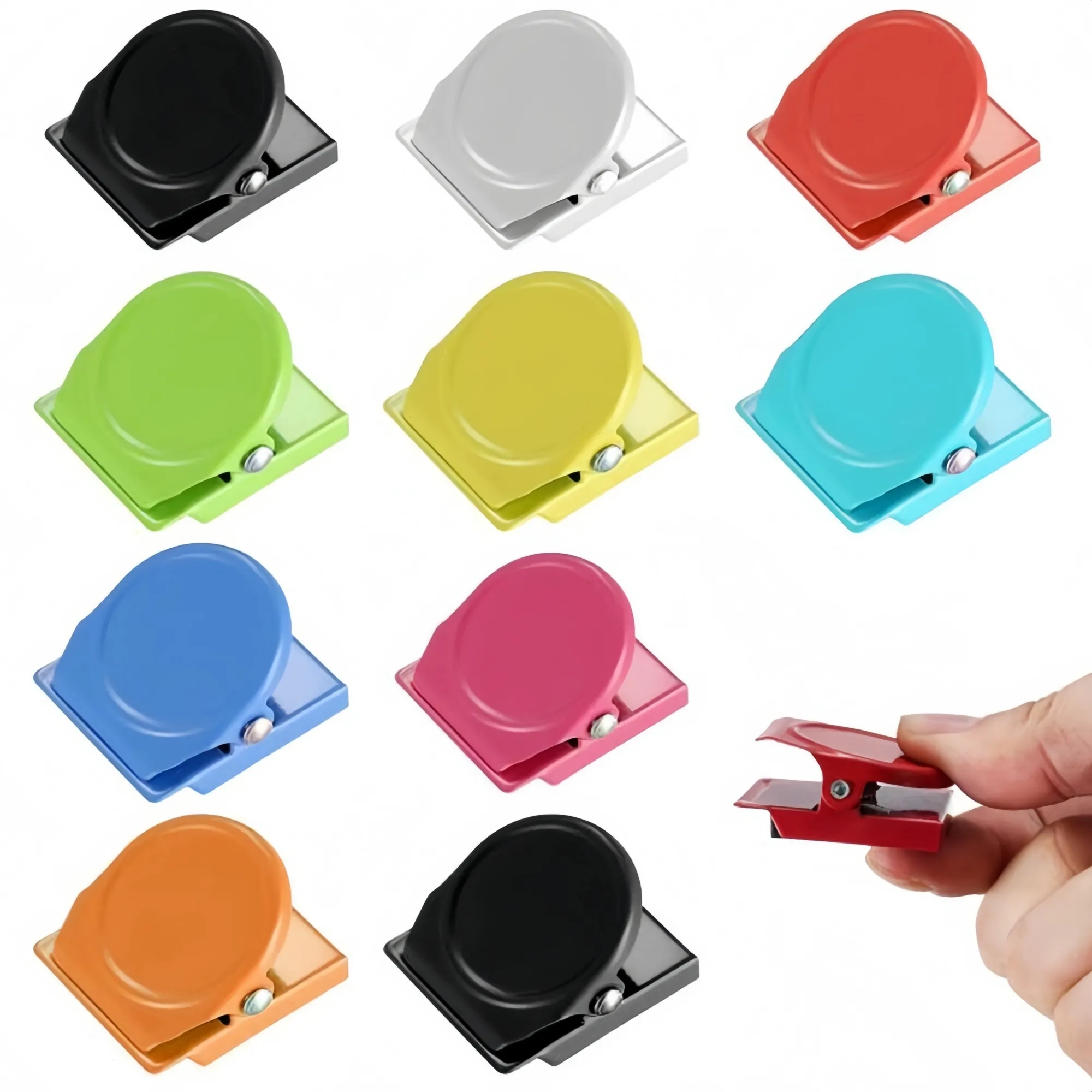Magnet Clip Metal Refrigerator With Colored Iron Clip 2-in-1 3