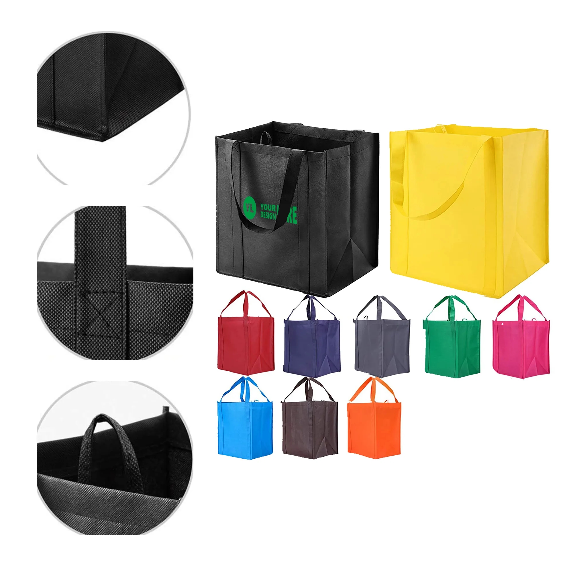 MOQ50 Custom Non Woven Reusable Shopping Bag