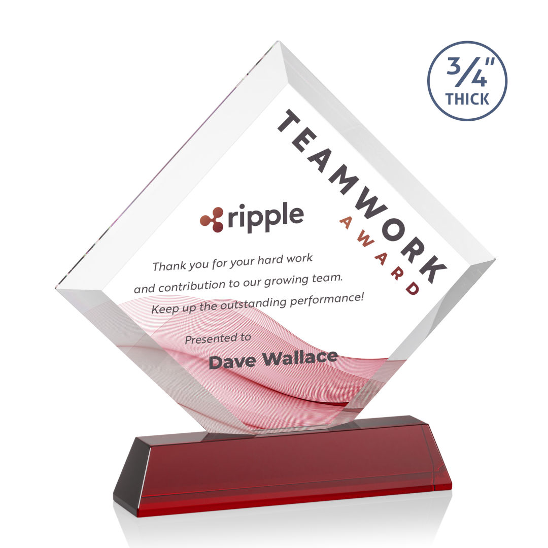 Belaire VividPrint™ Award on Newhaven Base - Red 2