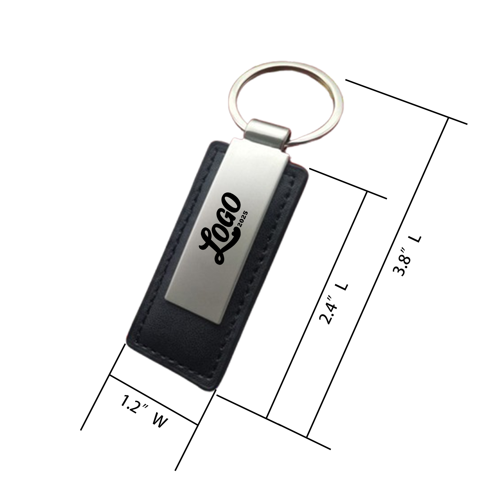 Metal Leather Keychain 2