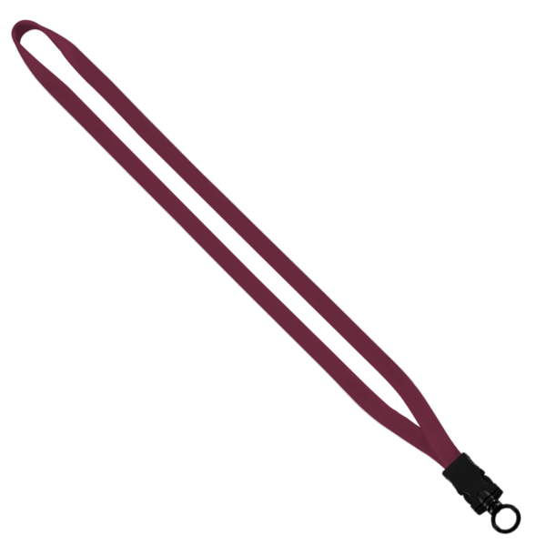 1/2" Cotton Lanyard with Plastic Snap-Buckle Release & O-Ring 27
