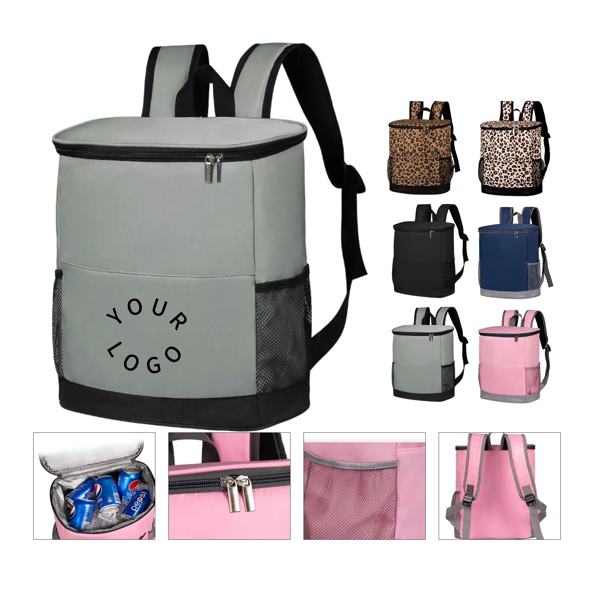 MOQ 20 Backpack-Style Insulated Bag with Double Zippers 10