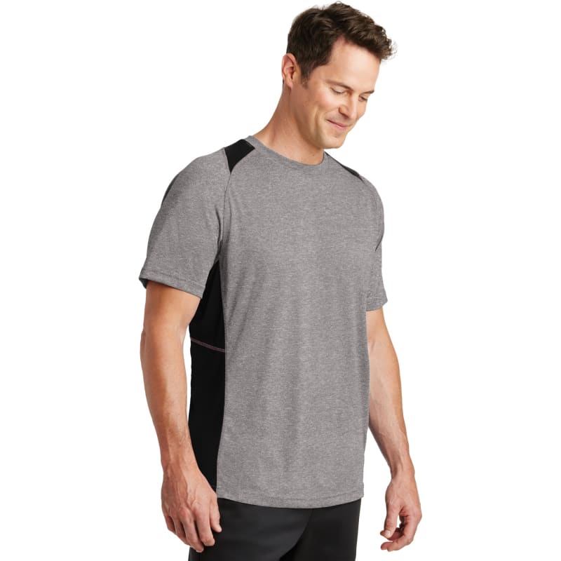 Sport-Tek Heather Colorblock Contender Tee. 43