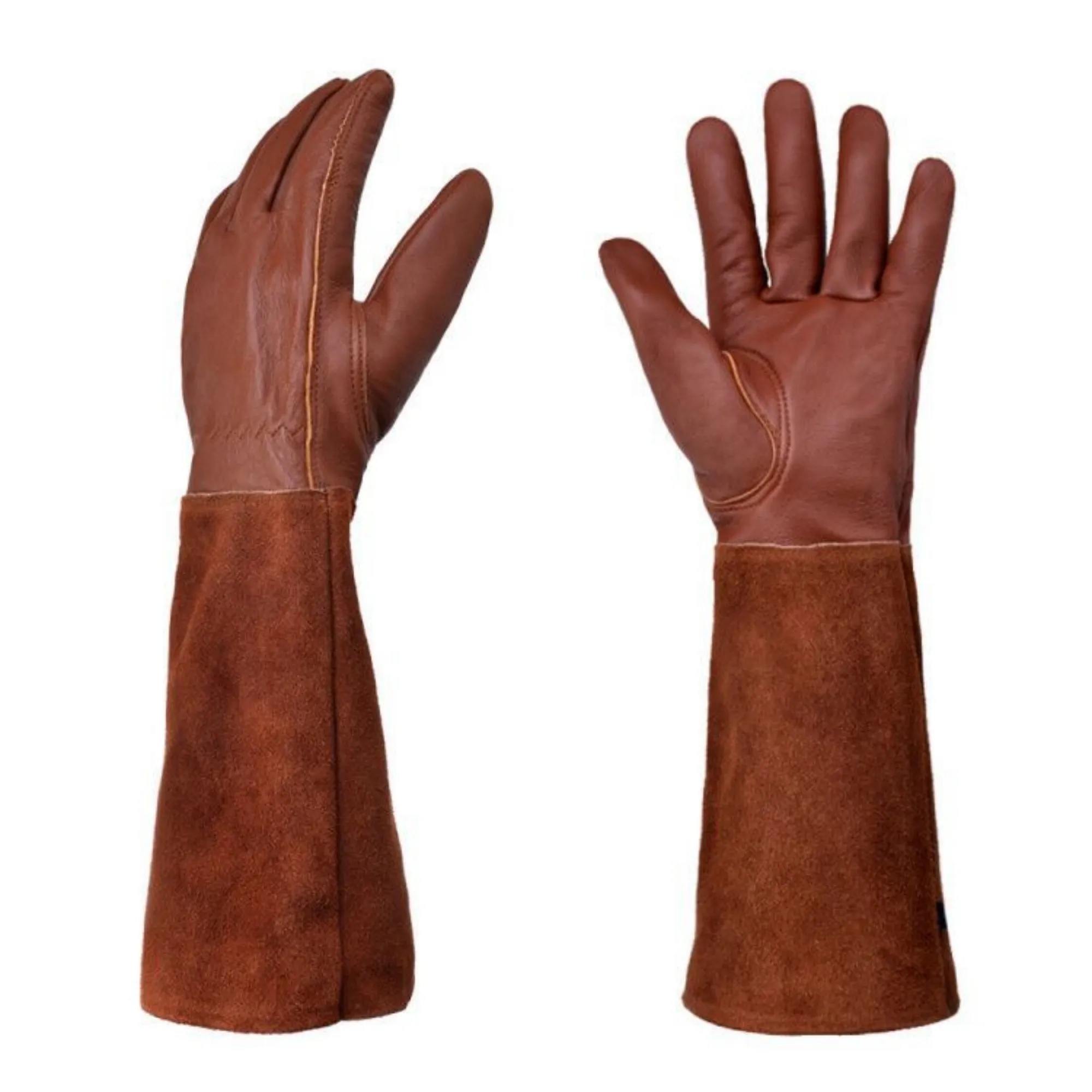 Long-Cuff Cowhide Protective Gloves 9